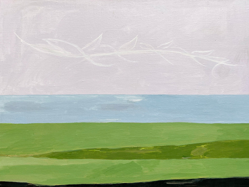 Painting by Alma Charry titled "route+marie anne" - 3.