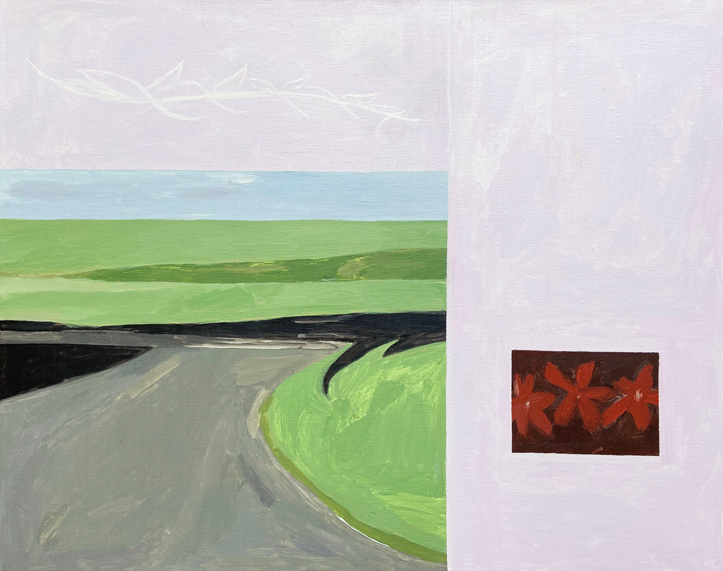 Painting by Alma Charry titled "route+marie anne" - 2.