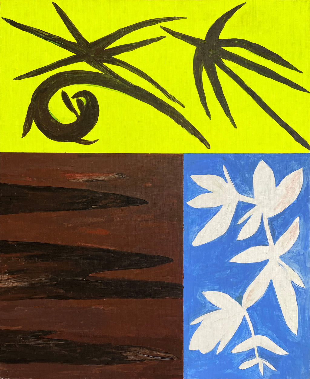 Painting by Alma Charry titled "sans titre (fluo)" - 2.