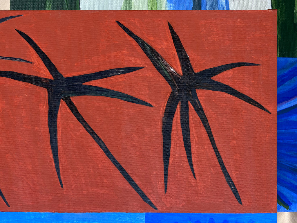 Painting by Alma Charry titled "sans titre (spikes)" - 4.