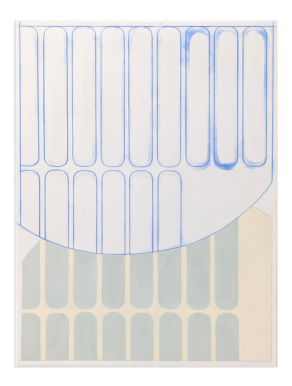 Painting by Arielle Zamora titled "Blue Church" - 2.