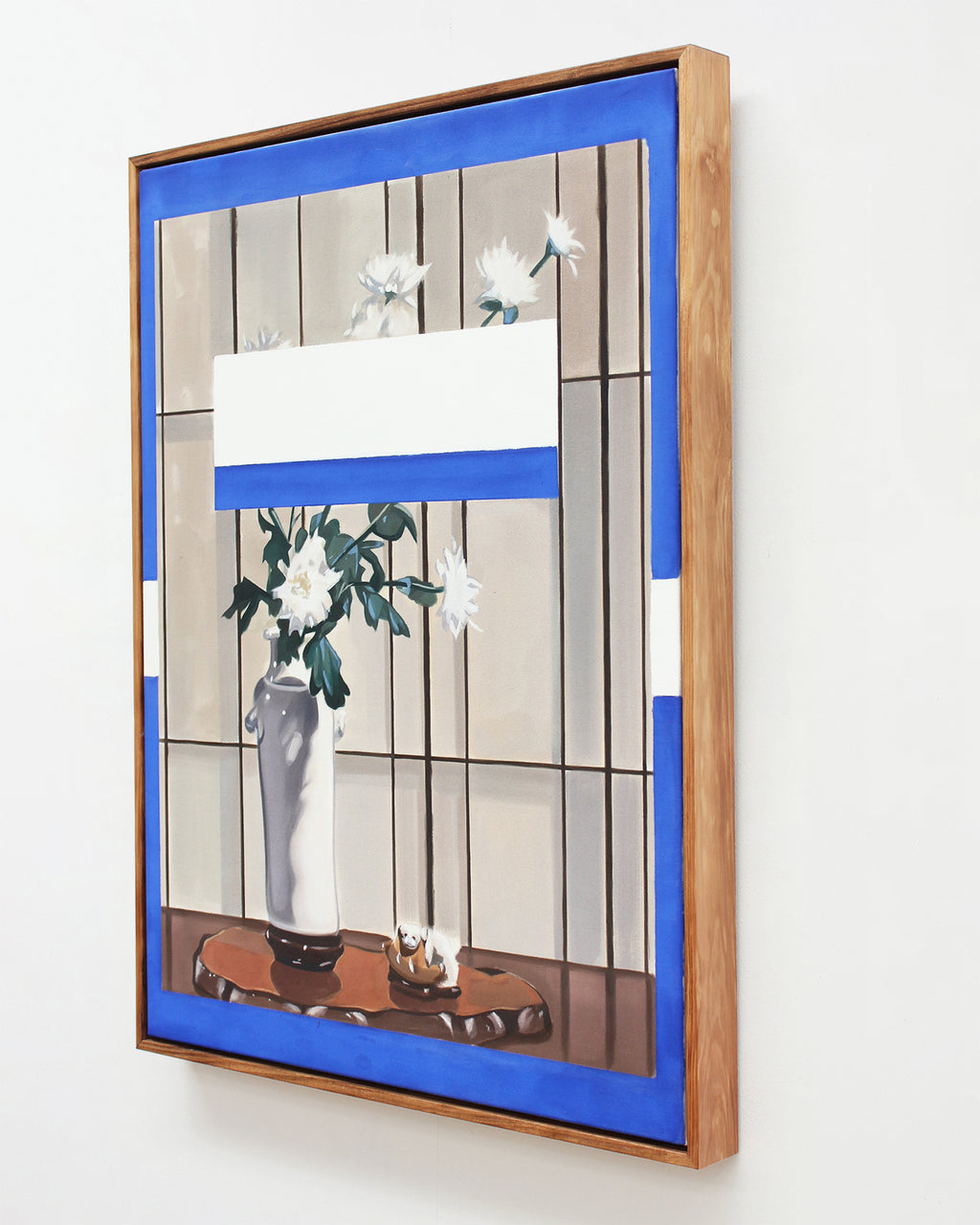 Painting by Bryce Anderson titled "Still Life on Blue Ground" - 3.
