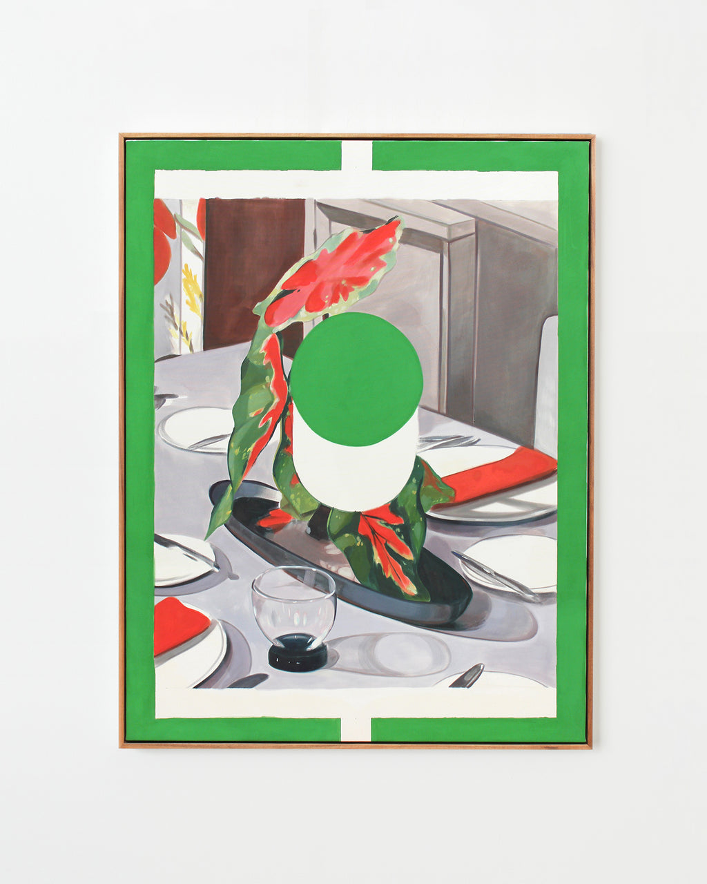 Painting by Bryce Anderson titled "Still Life on Green Ground" - 1.