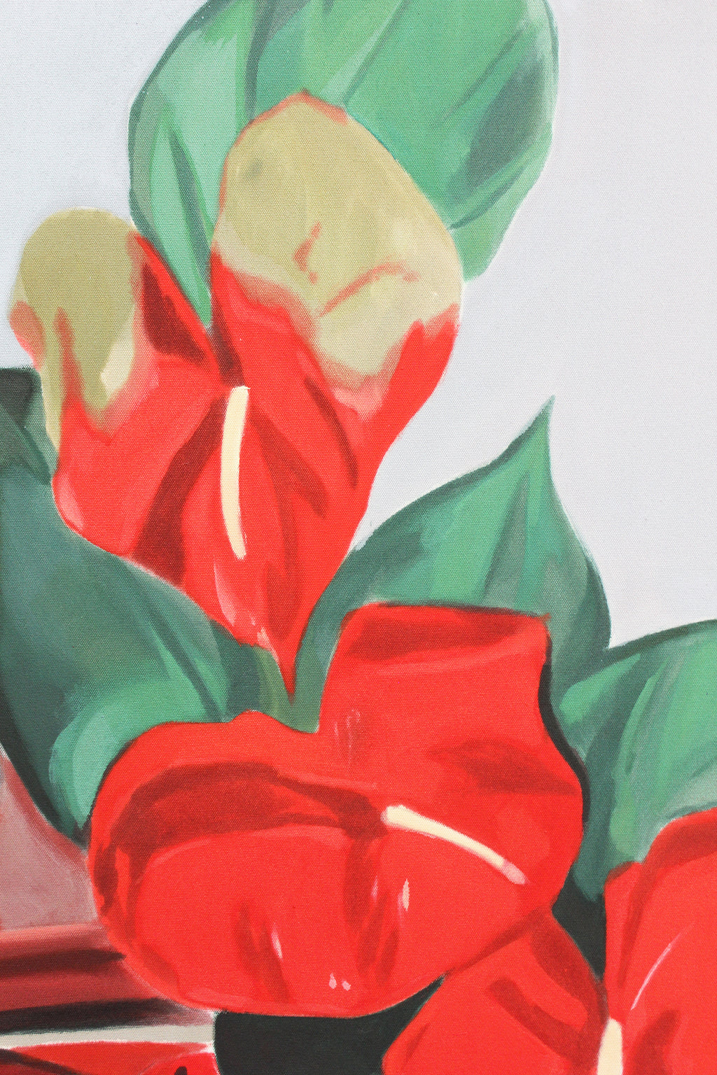 Painting by Bryce Anderson titled "Still Life on Red Ground" - 4.