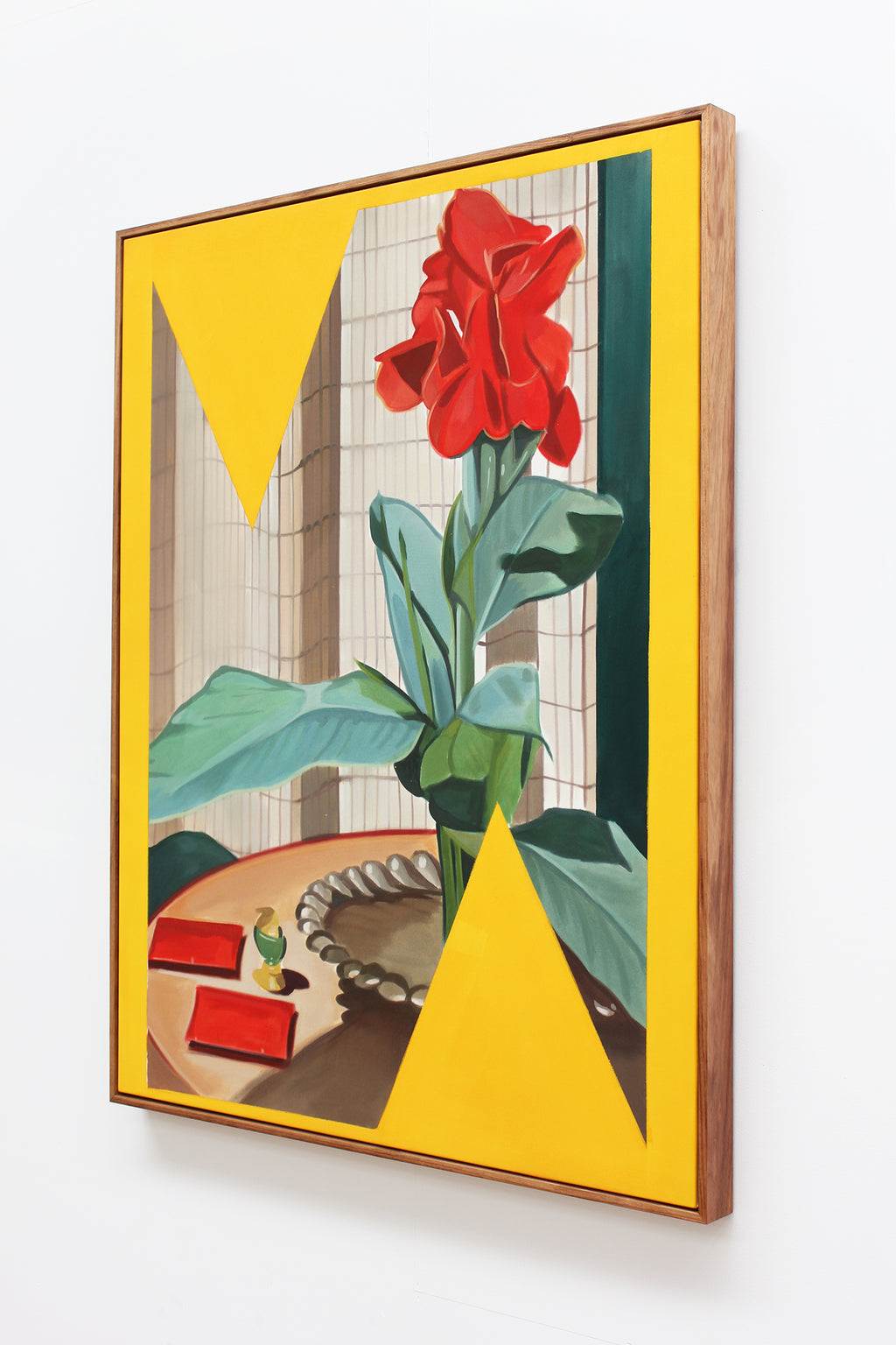 Painting by Bryce Anderson titled "Still Life on Yellow Ground" - 3.