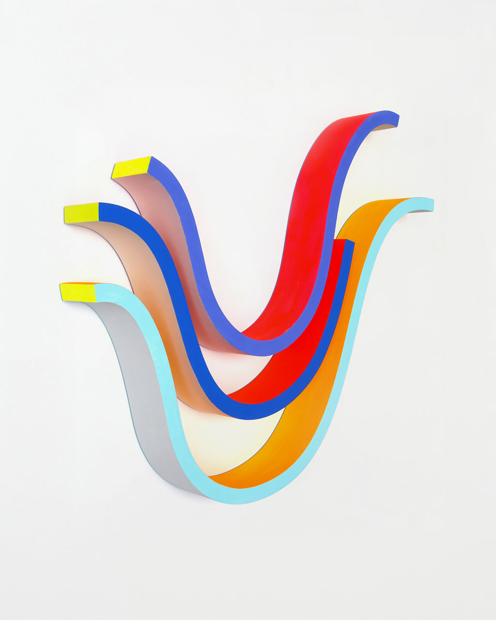 Sculpture by Adam Frezza & Terri Chiao (CHIAOZZA) titled "Blue Ridge Warm Waves 3" - 1.