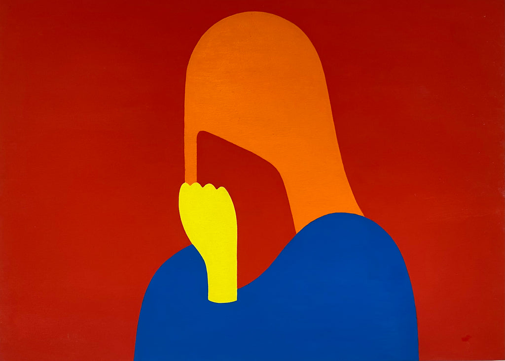 Painting by Dana Bell titled "Nail Biting" - 2.