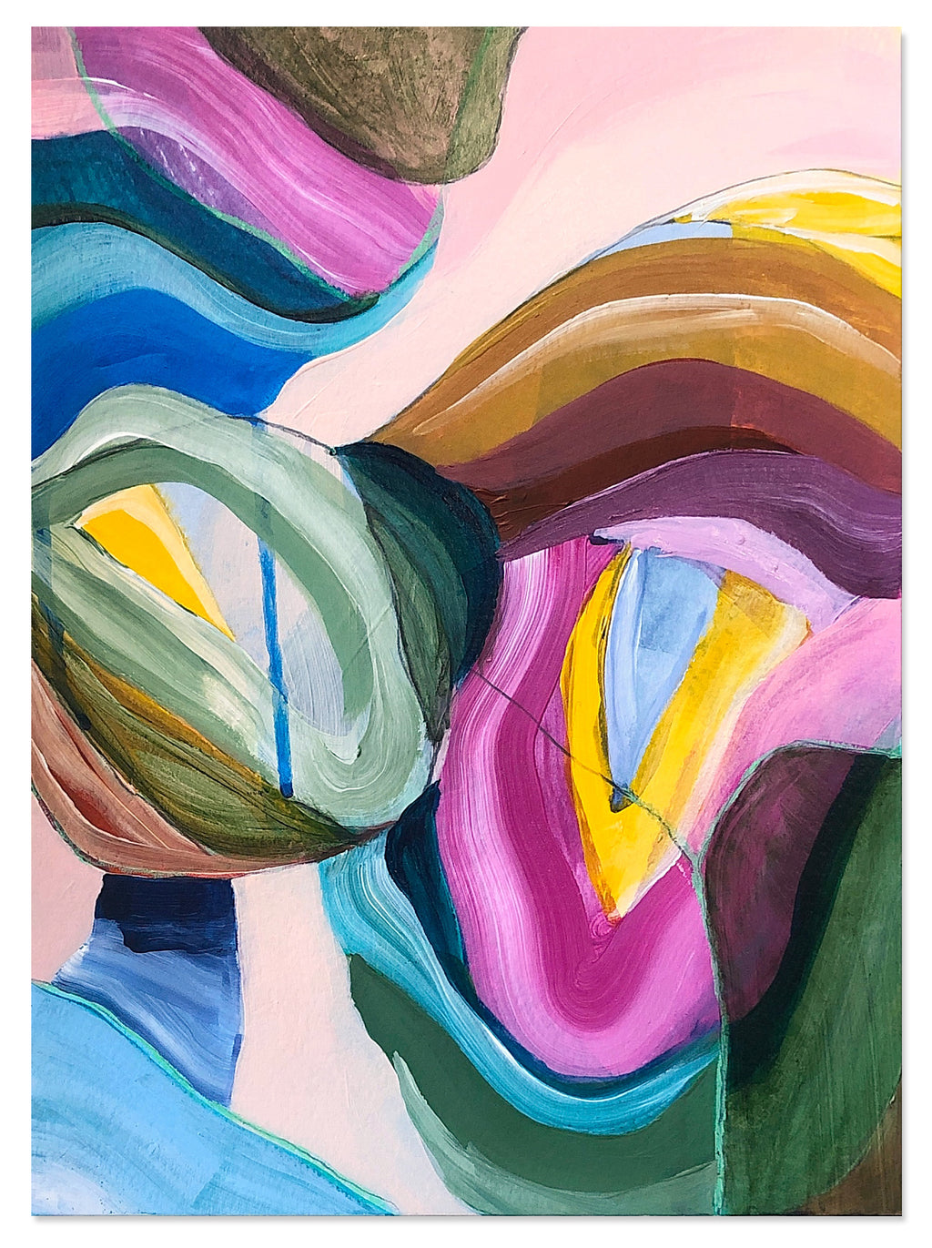 Painting by Elisa Gomez titled "Wonderland Paper Study I" - 2.