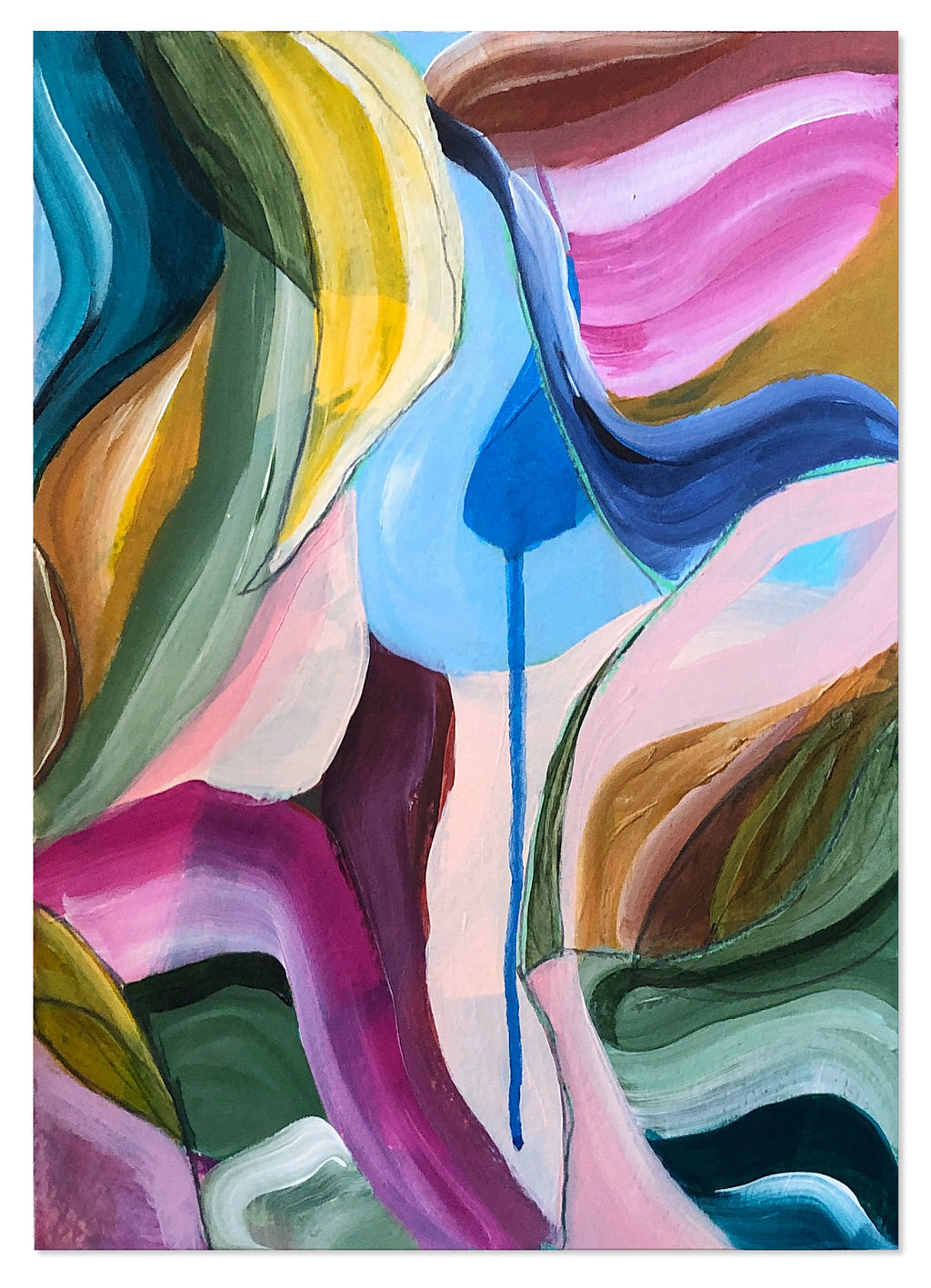 Painting by Elisa Gomez titled "Wonderland Paper Study IV" - 2.