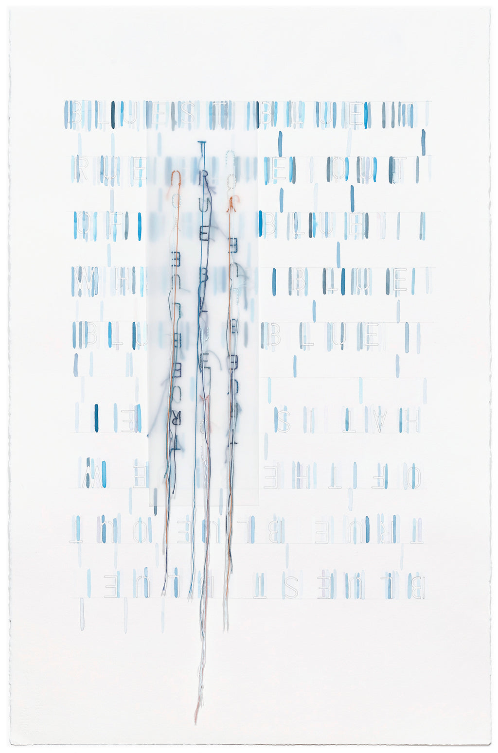 Mixed Media by Gail Tarantino titled "Triple True Blue" - 2.