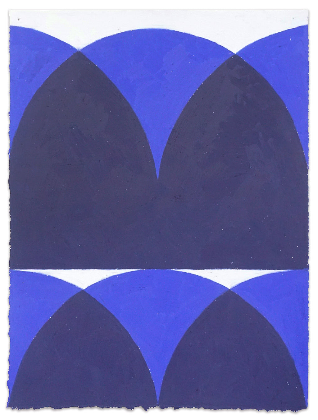 Drawing by Hyun Jung Ahn titled "The Things Above_ The layers of Clouds in Blues" - 2.