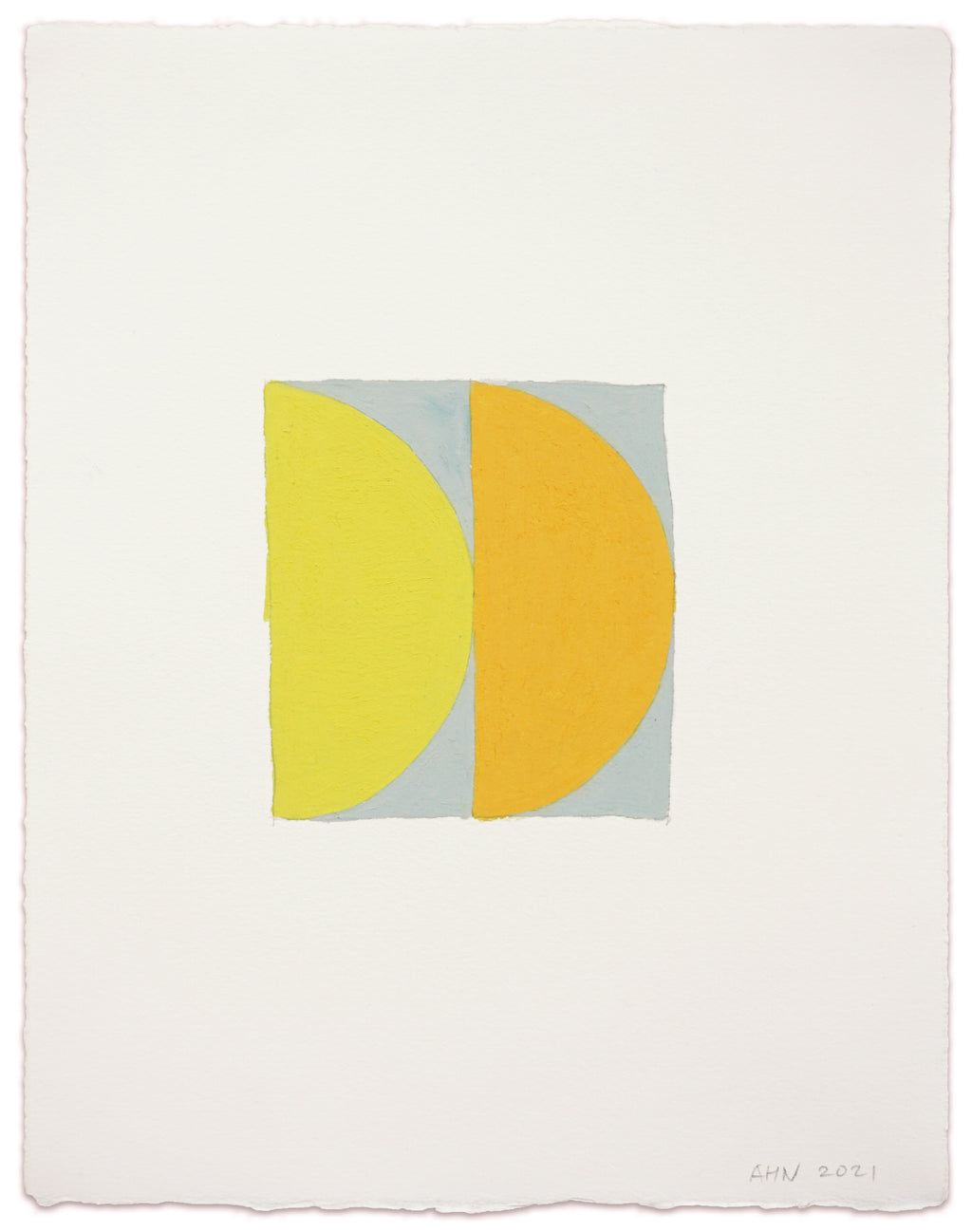 Drawing by Hyun Jung Ahn titled "Twin Moons" - 2.