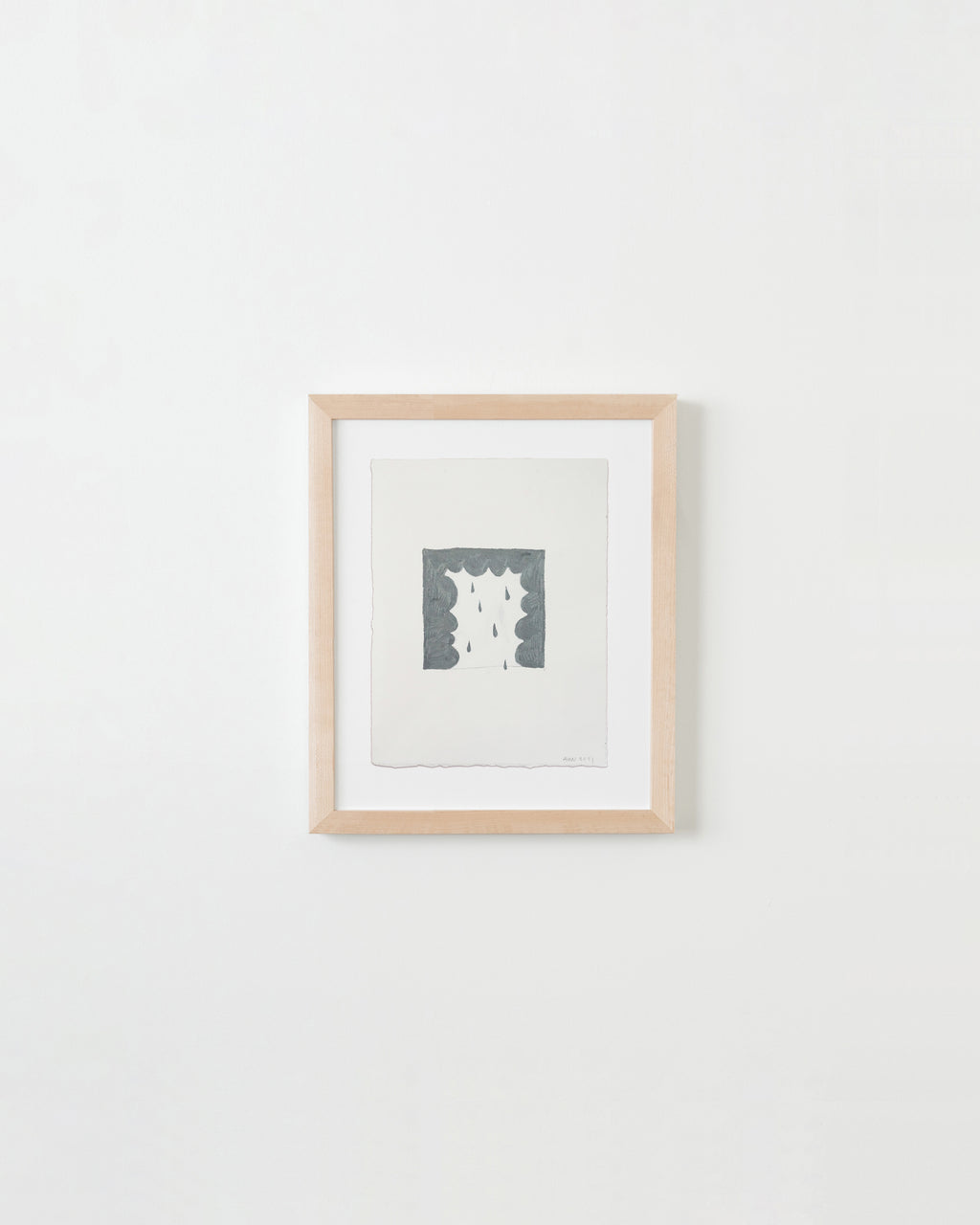 Drawing by Hyun Jung Ahn titled "We Are The Weather_Silver Rain" - 4.