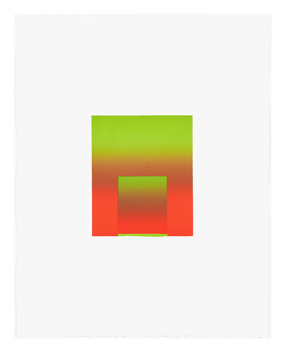 Print by Inka Bell titled "Bright Green and Red" - 2.