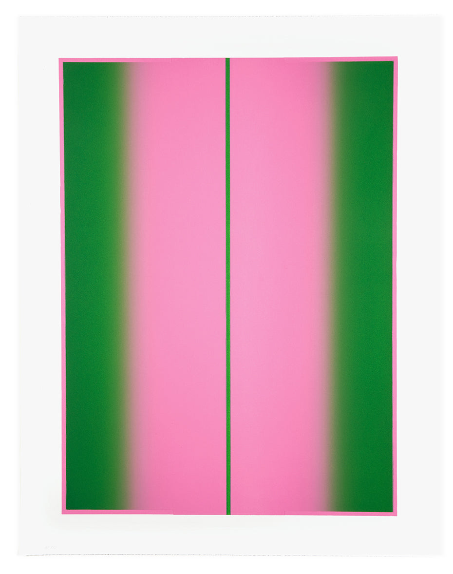 Print by Inka Bell titled "Green and Pink" - 2.