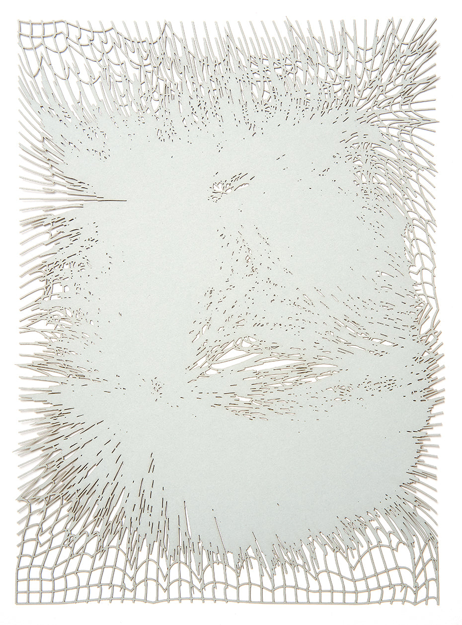 Print by Inka Bell titled "NET 3 (gray)" - 2.