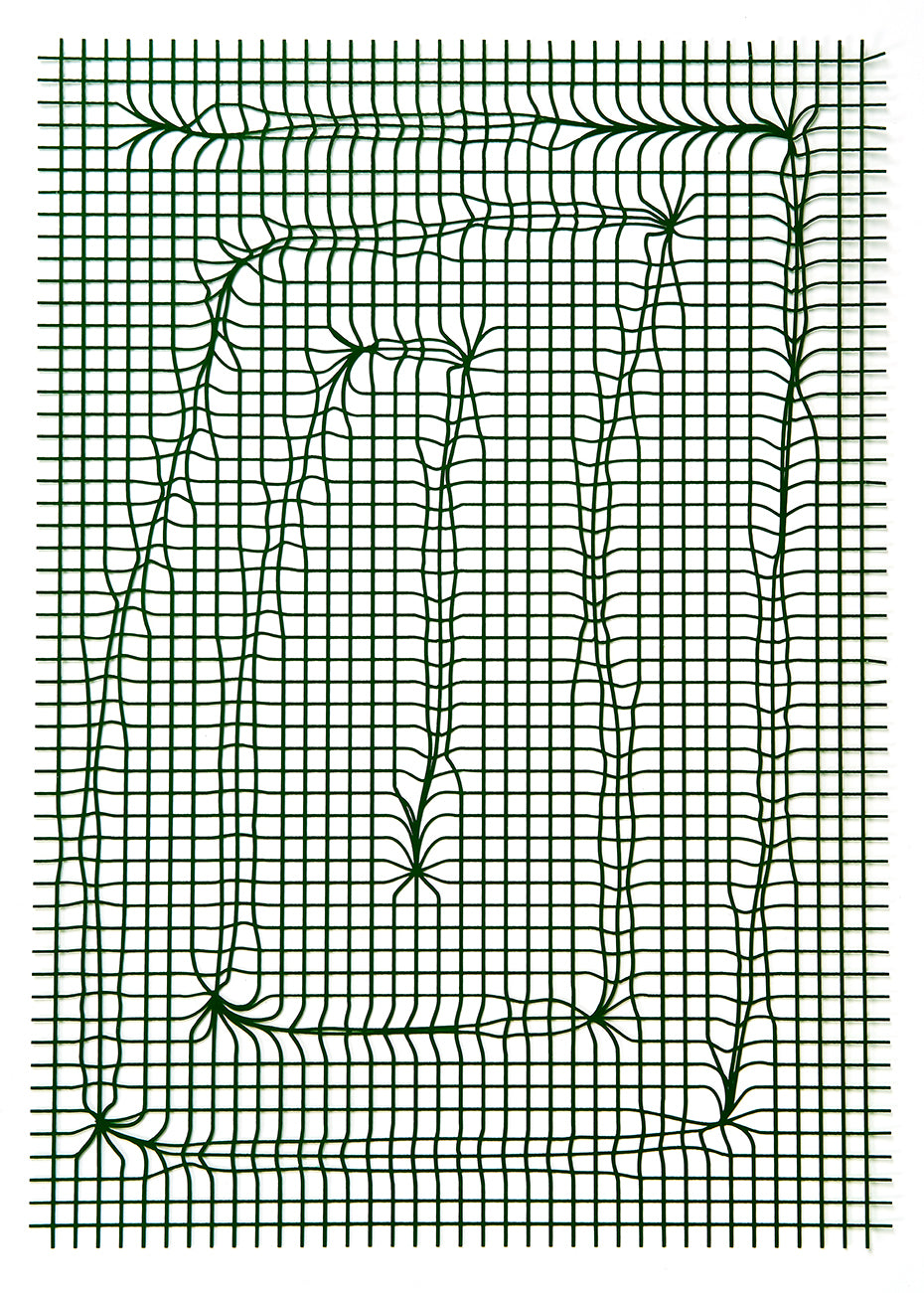 Print by Inka Bell titled "NET 6 (dark green)" - 2.