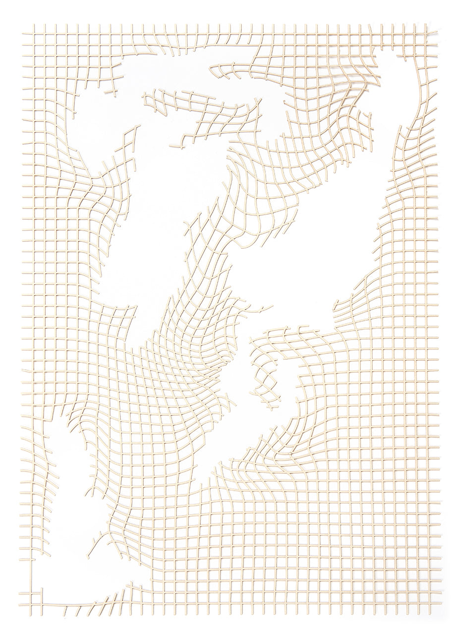 Print by Inka Bell titled "NET 7 (antique white)" - 2.