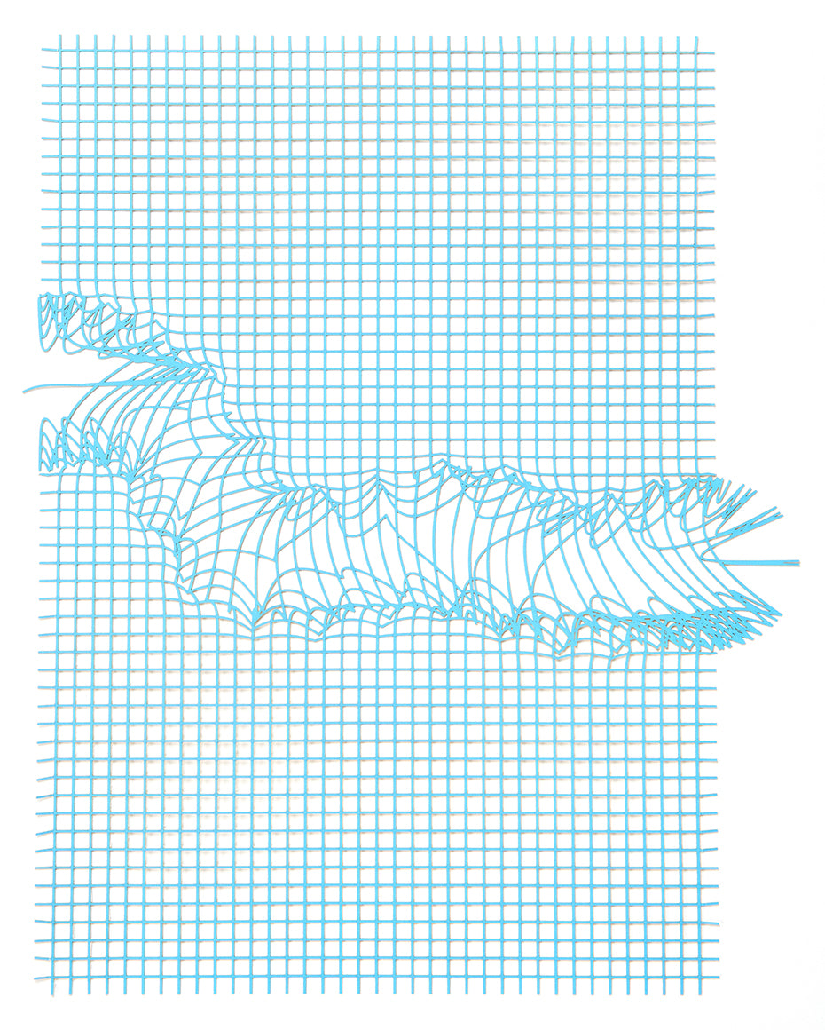 Print by Inka Bell titled "NET 8 (sky blue)" - 2.