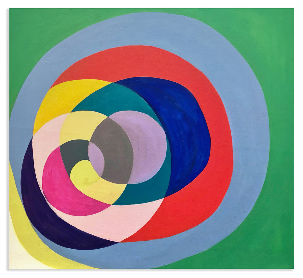 Painting by Jackie Meier titled "Circled Circles" - 2.