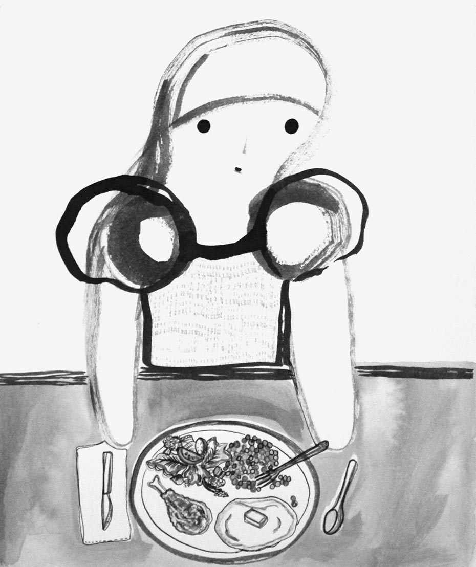 Painting by Rebeca Raney titled "Dinner" - 2.